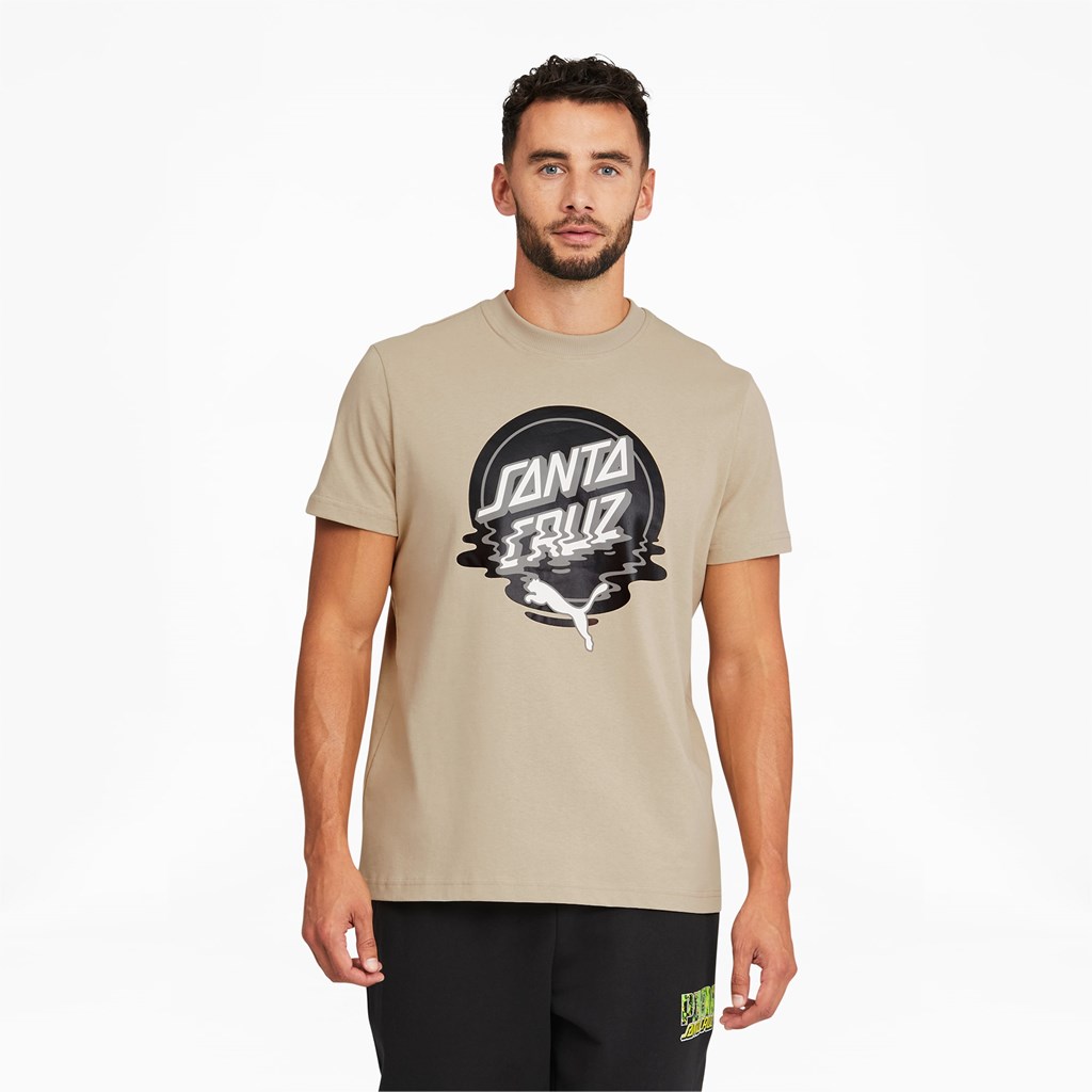 Spray Green Puma PUMA x SANTA CRUZ Men\'s Tee | 5312NLFZJ