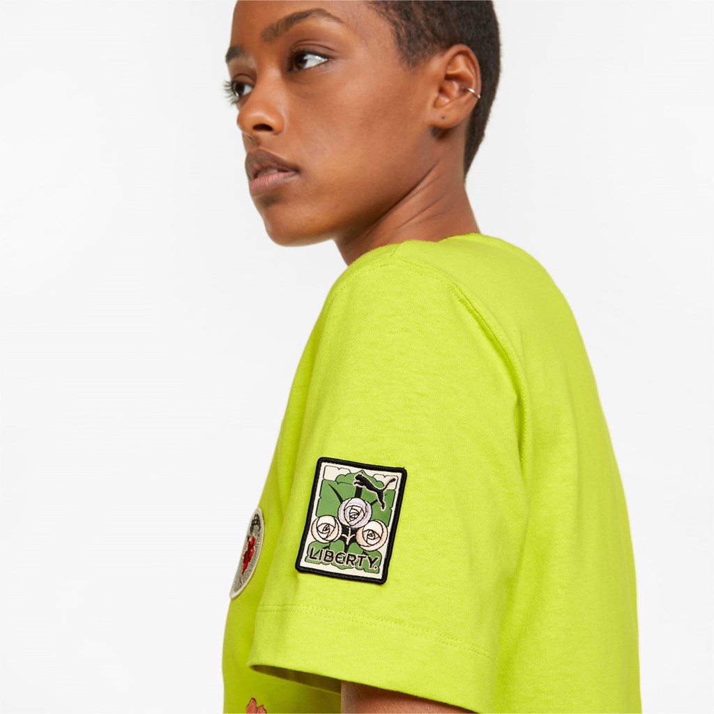 Sulphur Spring Puma PUMA x LIBERTY Badge Women's Tee | 9865MGLZO