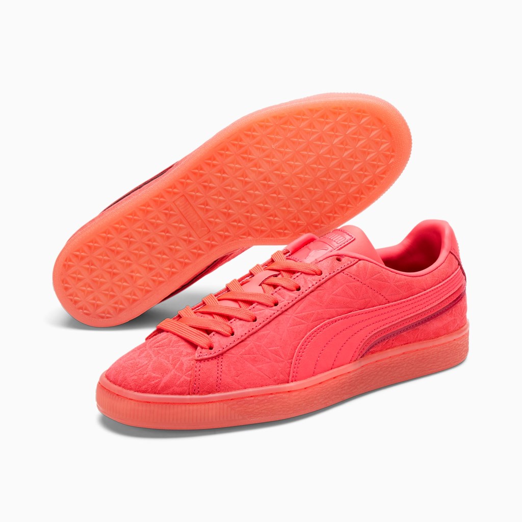 Sunblaze / Paradise Pink / Persian Red Puma Suede Triplex Mono Men's Sneakers | 3568UBOKC