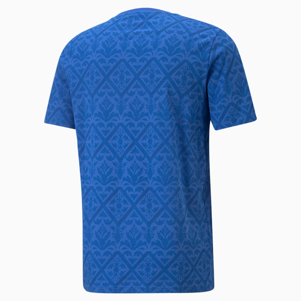 Team Power Blue / Lapis Blue Puma FIGC Graphic Winner Soccer Men's Tee | 4503FLRWC