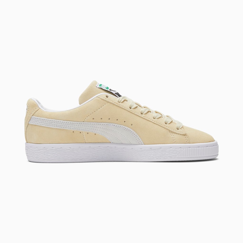 Transparent Yellow White Puma Suede Classic XXI Women's Sneakers | 7815MYBTR