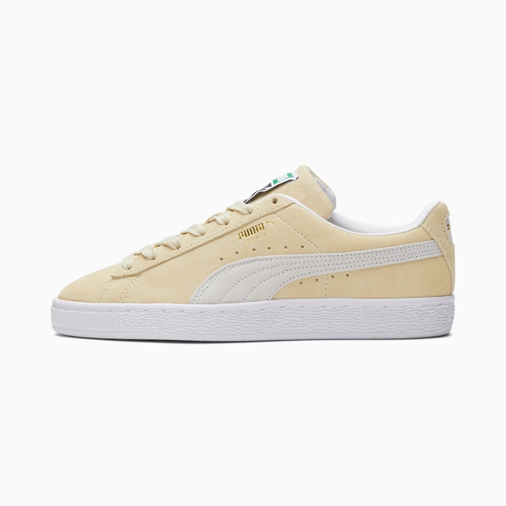 Transparent Yellow White Puma Suede Classic XXI Women\'s Sneakers | 7815MYBTR