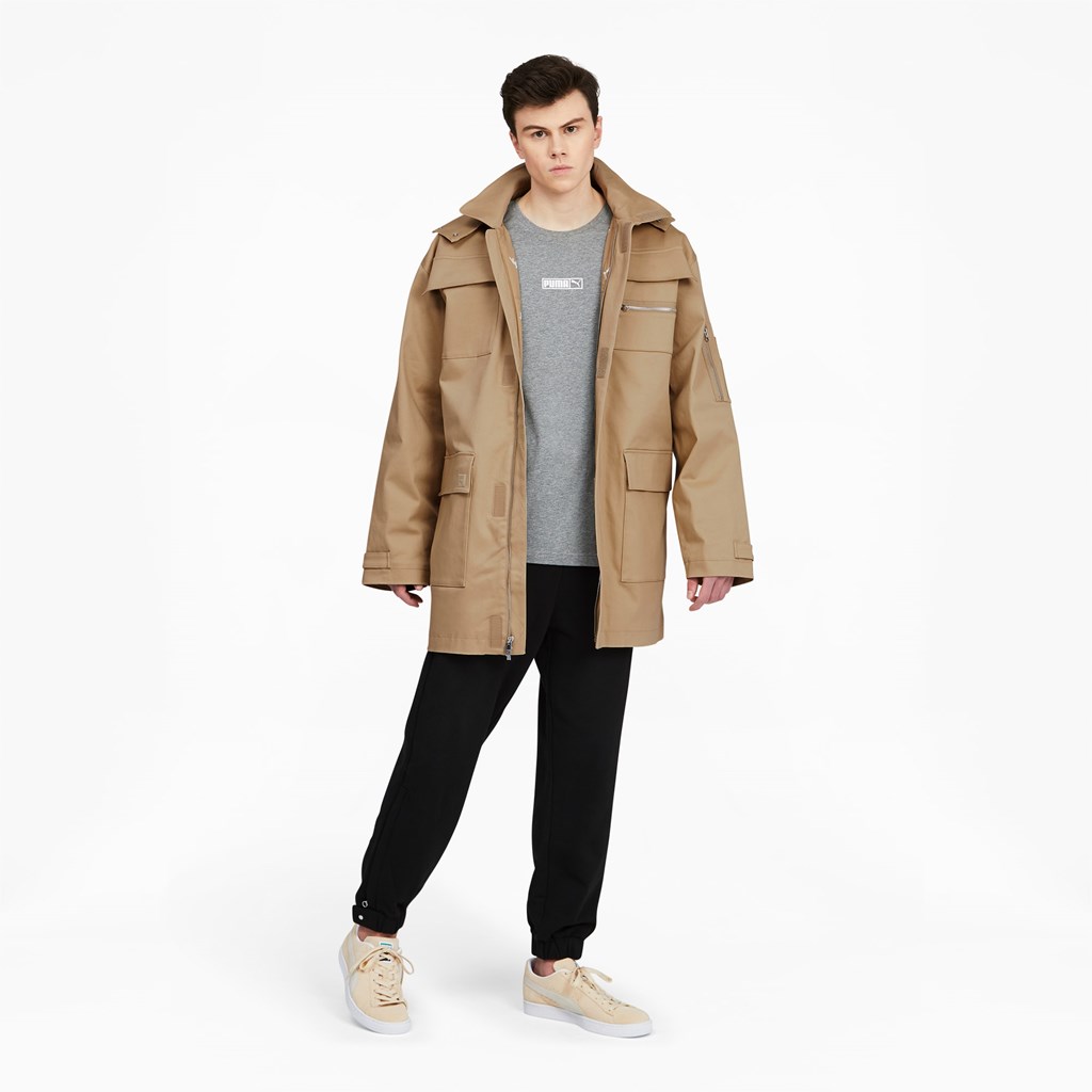 Travertine Puma PUMA x MAISON KITSUNÉ Military Men's Jacket | 5840CJUZR