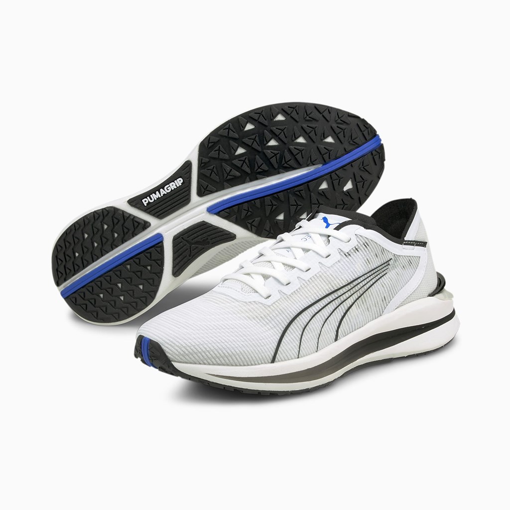 Ultra Blue / White / Black Puma Electrify Nitro JR Boys' Sneakers | 2584OZMKG