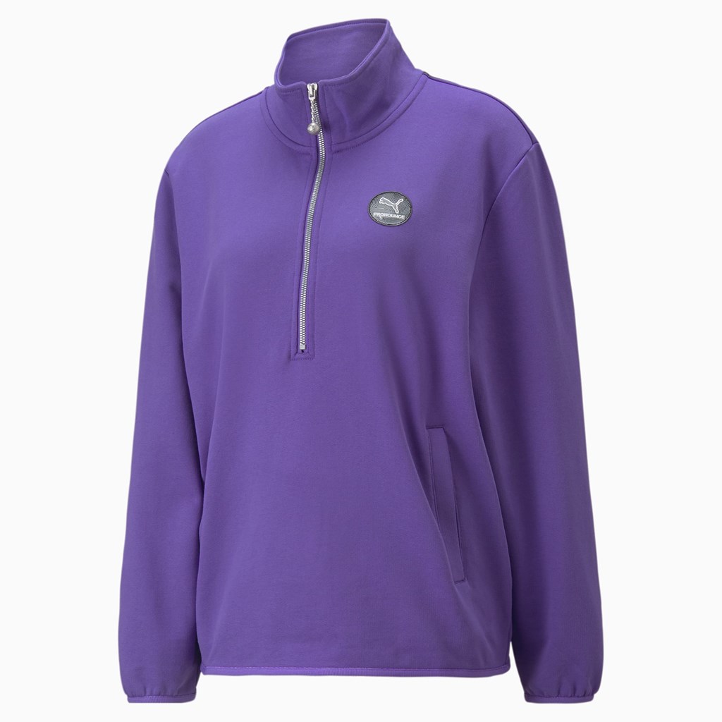 Ultra Violet Puma PUMA x PRONOUNCE Half-Zip Women\'s Sweatshirt | 2564CMOED