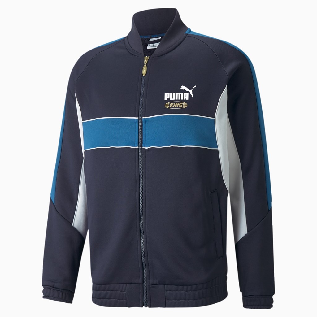 Vallarta Blue / Parisian Night Puma King Track Men's Jacket | 8513FWLIX