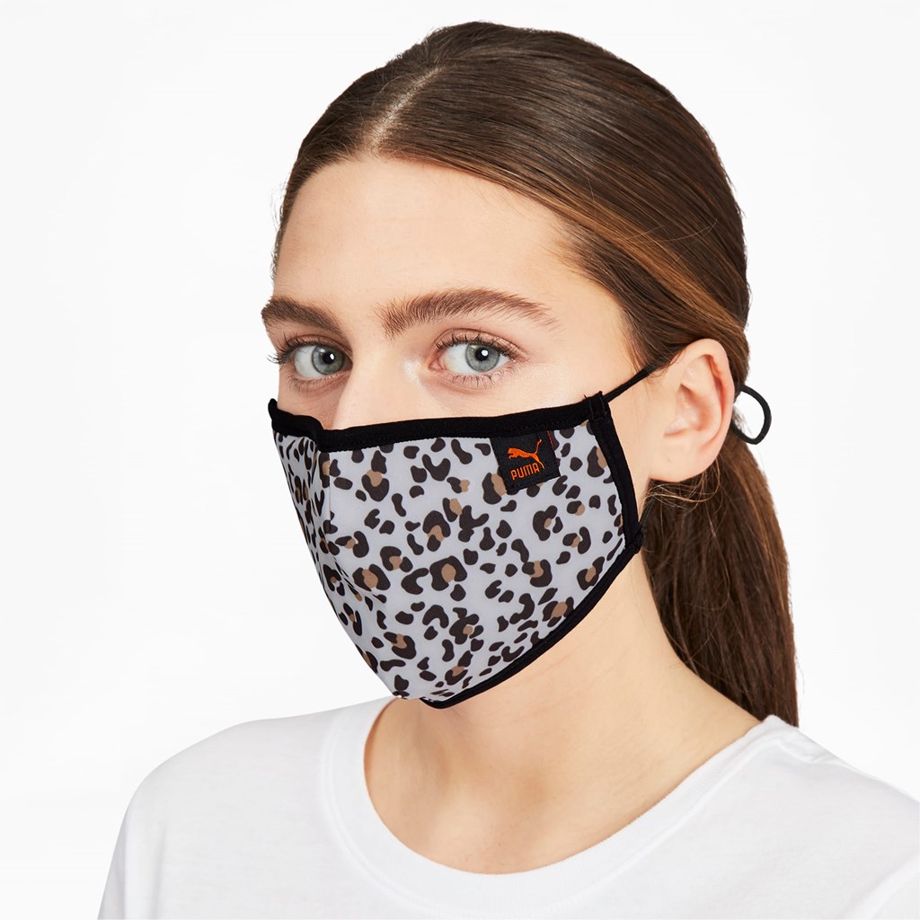 Vaporous Gray / Wild Cats Puma PUMA Face (Set of 2) Women's Mask | 4056XKIWD