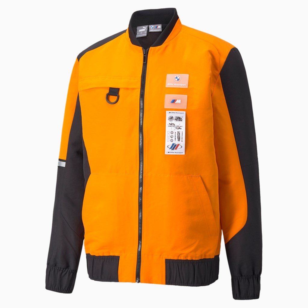 Vibrant Orange Puma BMW M Motorsport Street Men\'s Jacket | 7635JOVRD