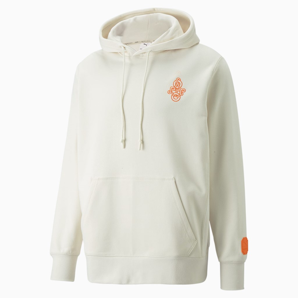 Whisper White Puma PUMA x PRONOUNCE Men's Hoodie | 0481SNZEW