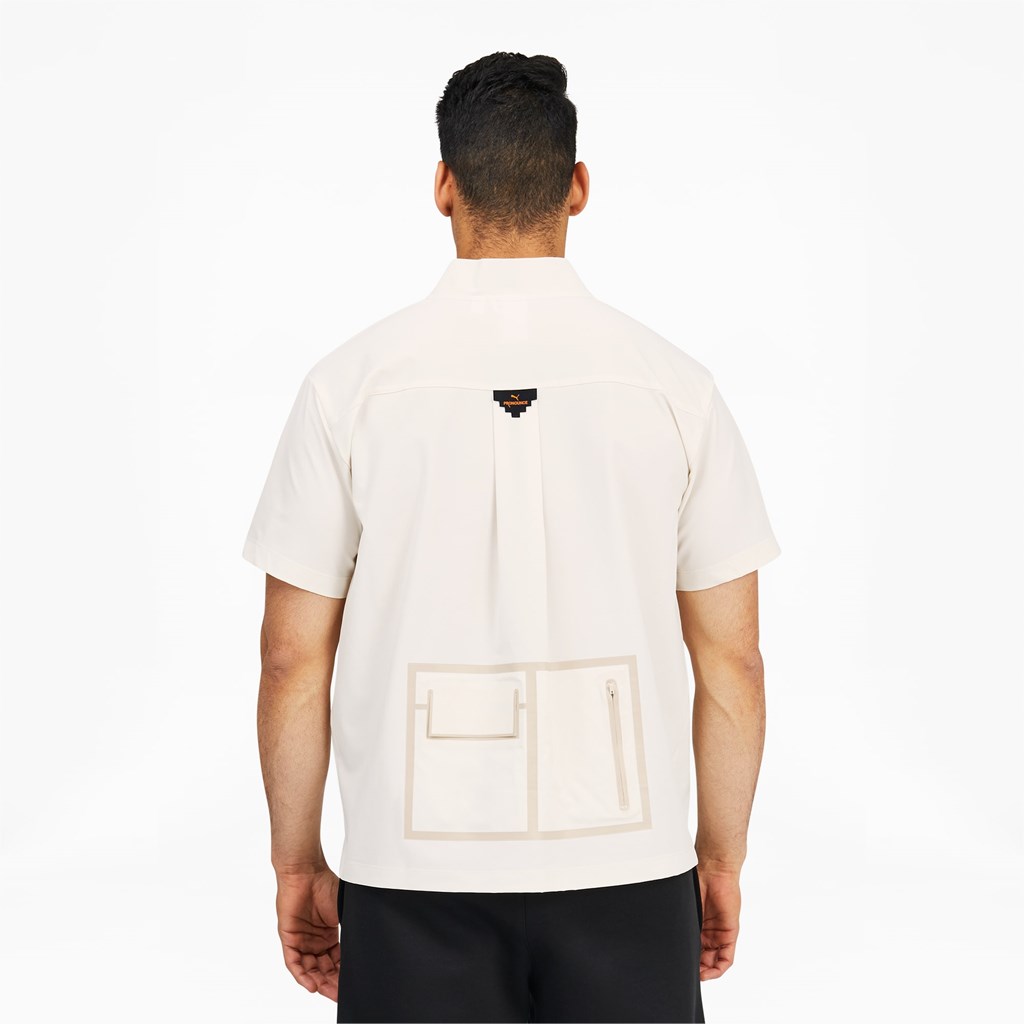 Whisper White Puma PUMA x PRONOUNCE Woven Shirt Men's Shirt | 8315ZDVSQ