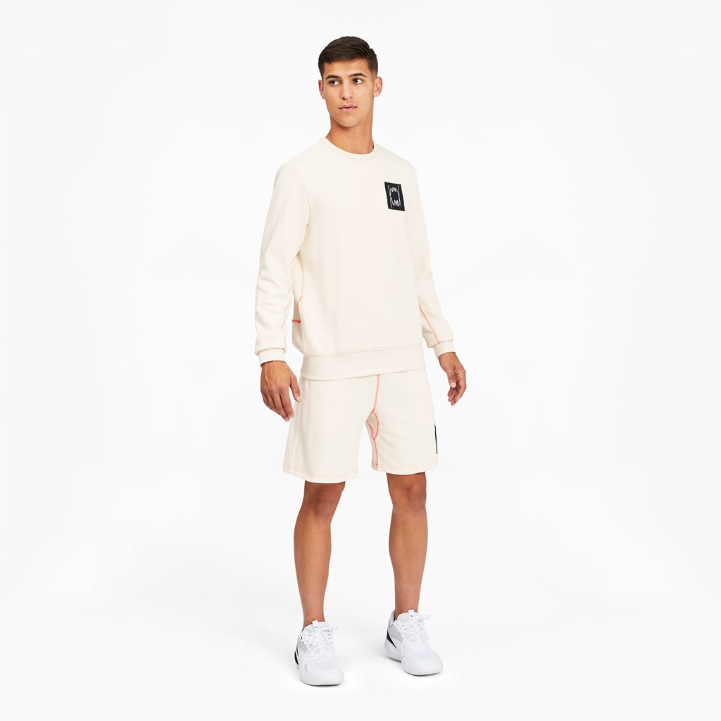 Whisper White Puma Pivot Basketball Men's Crew | 0365QGJKS