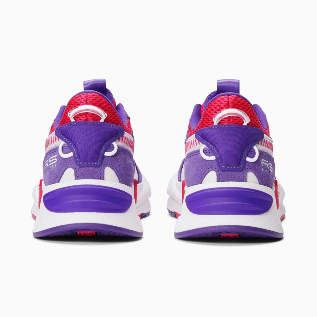 White / Beetroot Purple / Prism Violet Puma RS-Z JR Boys' Sneakers | 2698IFZWP