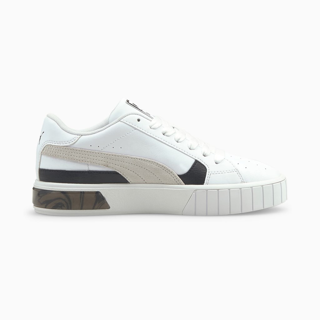 White Black / Nimbus Cloud Puma Cali Star WS  Women's Sneakers | 6328VACEB