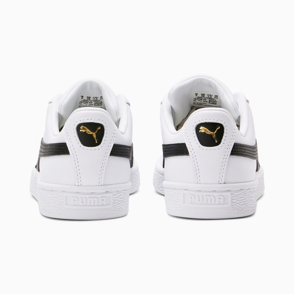 White Black Puma Basket Classic XXI Women's Sneakers | 5193TFGUL