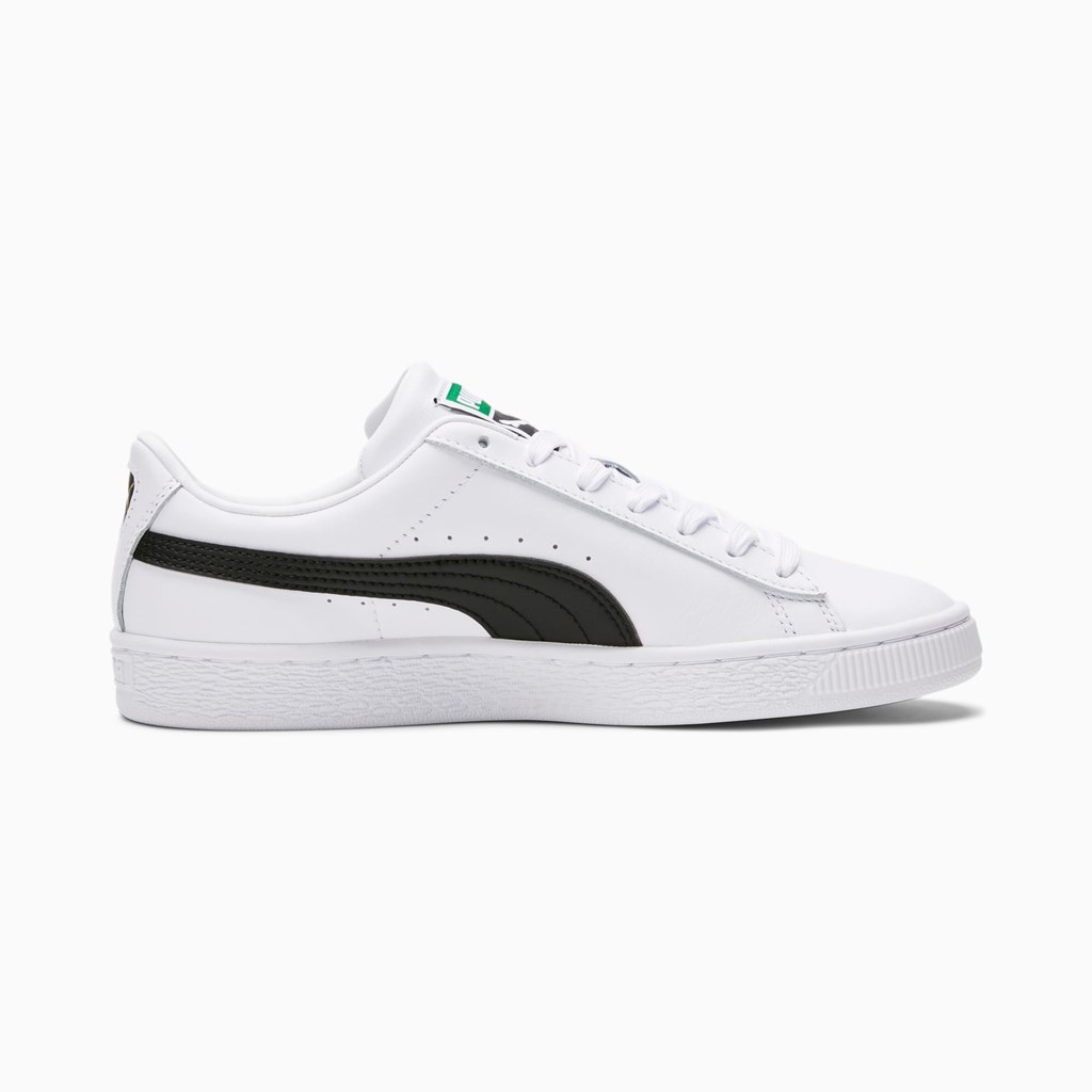 White Black Puma Basket Classic XXI Women's Sneakers | 5193TFGUL