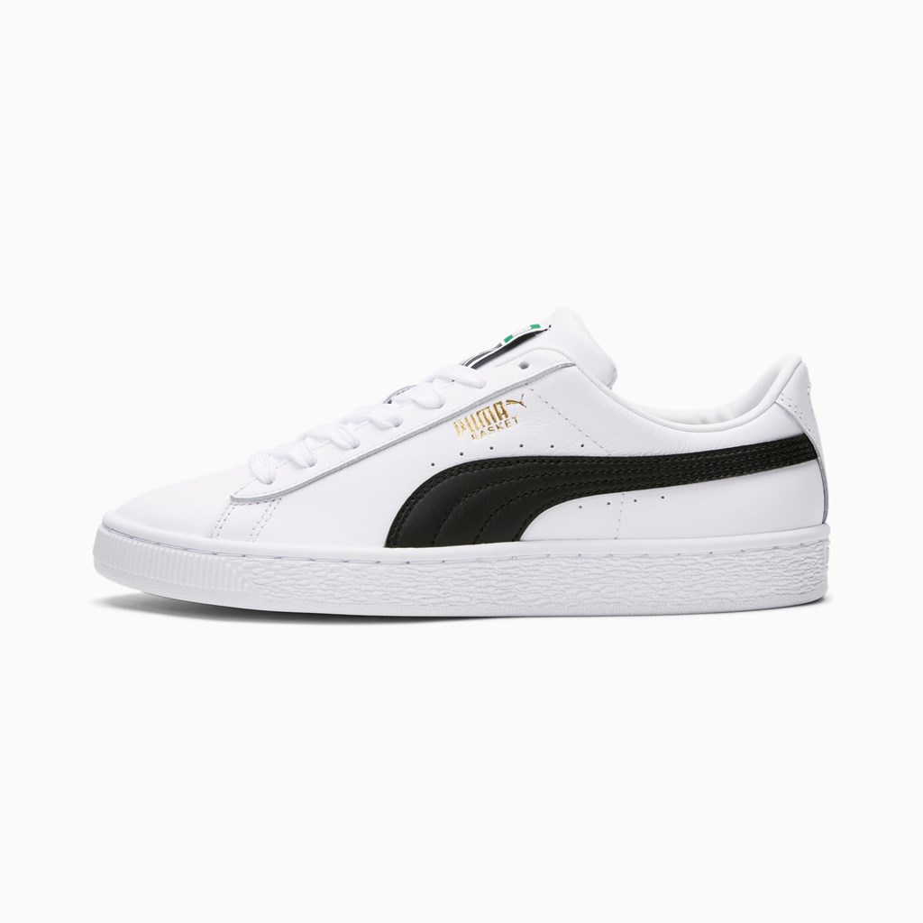 White Black Puma Basket Classic XXI Women\'s Sneakers | 5193TFGUL