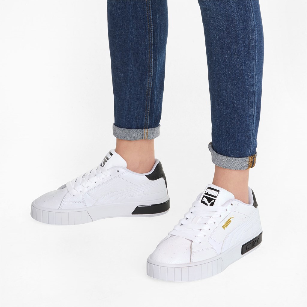 White Black Puma Cali Star  Women's Sneakers | 9780AVGUQ