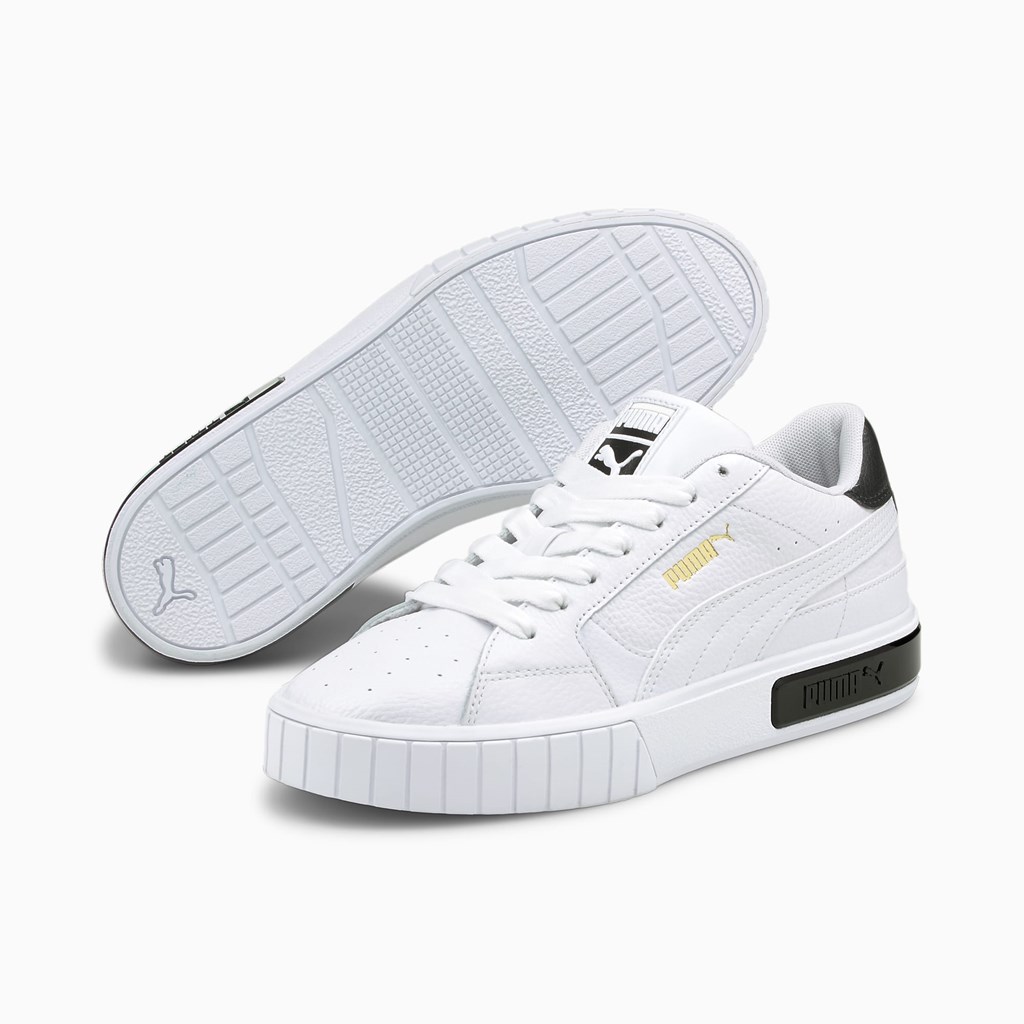 White Black Puma Cali Star  Women's Sneakers | 9780AVGUQ