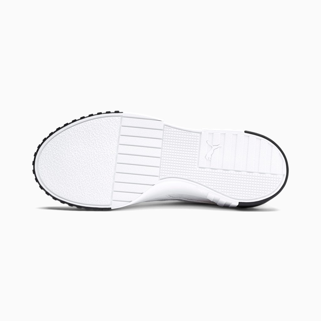 White Black Puma Cali  Women's Sneakers | 0986AMKDT