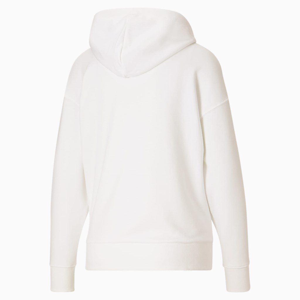 White Black Puma Classics Logo Women's Hoodie | 6819QDIVR