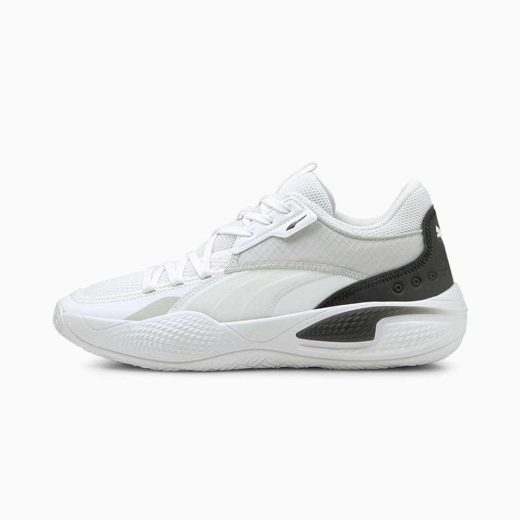 White Black Puma Court Rider I Women\'s Basketball Shoes | 5246TRYCQ