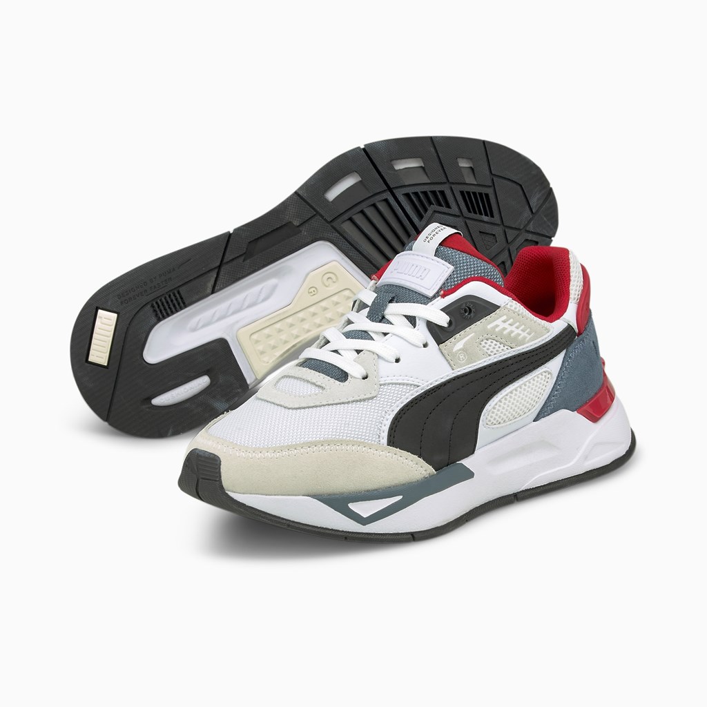 White / Black Puma Mirage Sport Remix JR Boys' Sneakers | 1532DBTIG