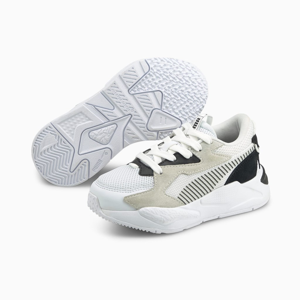 White / Black Puma RS-Z Little Girls' Sneakers | 8349JQPEM