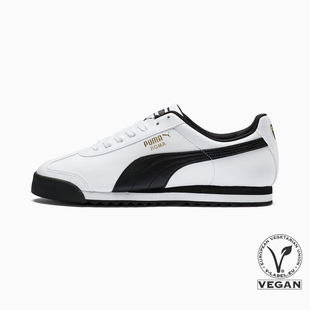 White / Black Puma Roma Basic Women\'s Sneakers | 3049GZHCK