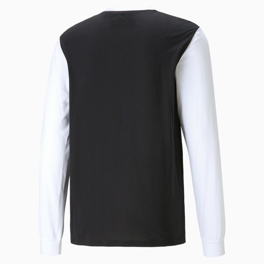 White / Black Puma Splash Shooting Men's Shirt | 4871NFOZB