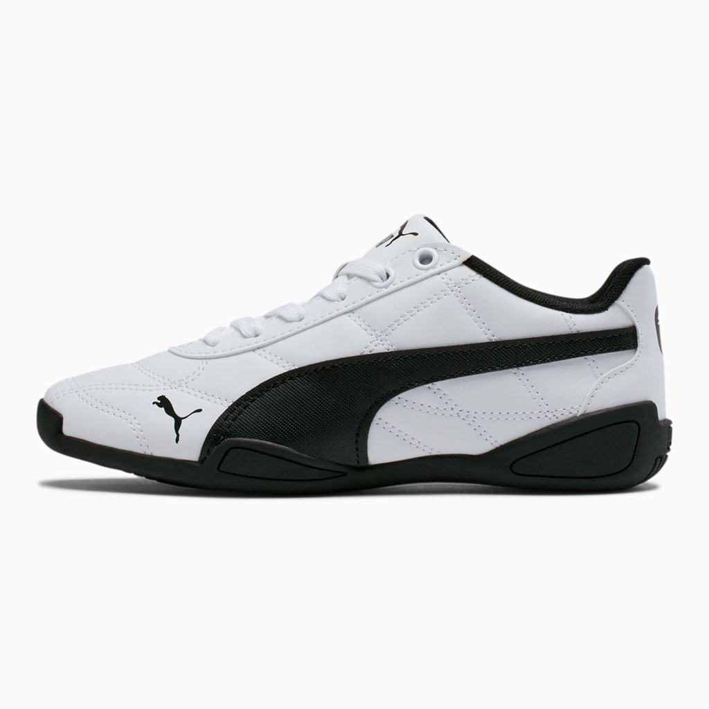 White / Black Puma Tune Cat 3 JR Girls\' Sneakers | 1982XVYFR