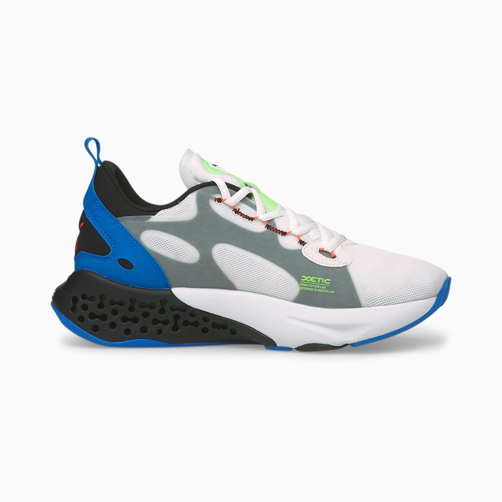 White / Black / Ultra Blue Puma XETIC Halflife Men's Sneakers | 4278VHUAQ