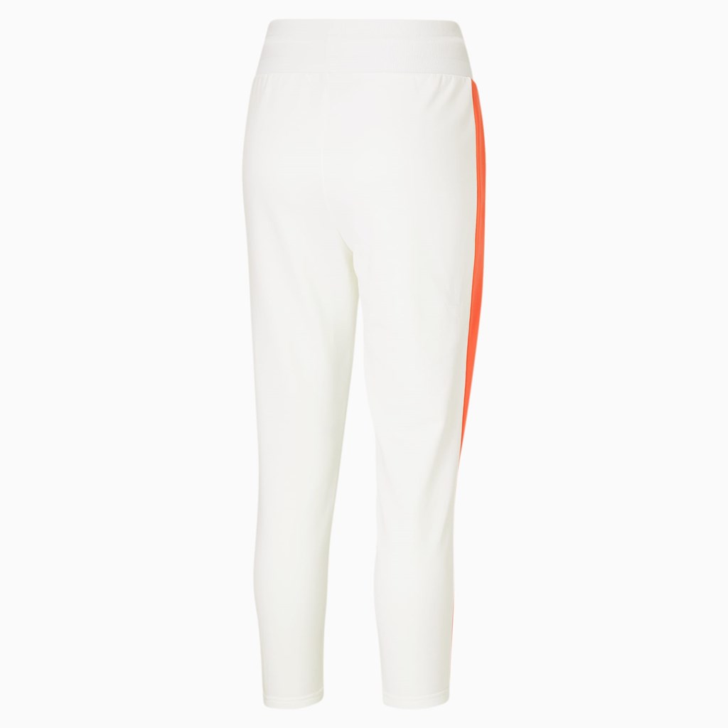 White / City Lights Puma Iconic T7 Cigarette Women's Pants | 3279XGBDJ