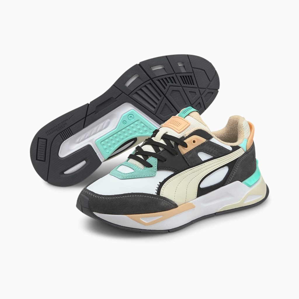 White / Ebony Puma Mirage Sport Pastel  Women's Sneakers | 3491TLWHS