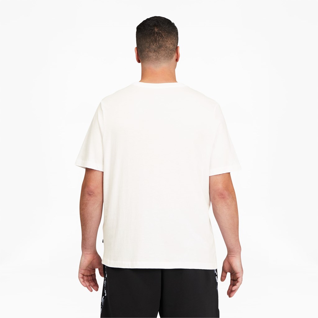 White / Future Blue Puma Essentials Logo BT Men's Tee | 2093LYTHW