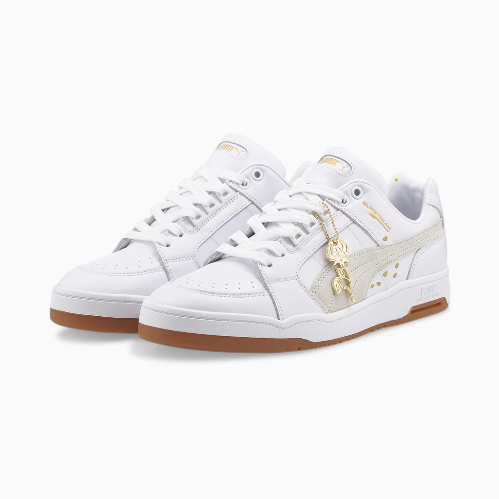 White / Gum Puma Slipstream Lo Beauty Men's Sneakers | 2968SGDHM