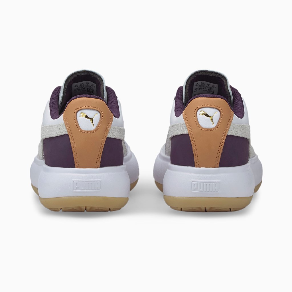 White / Gum / Sweet Grape Puma Suede Mayu SC  Women's Sneakers | 0712RJDXH