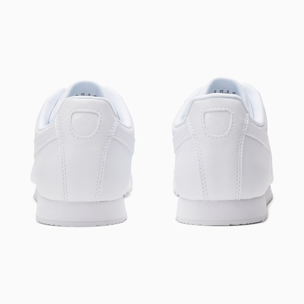 White / Light Gray Puma Roma Basic Women's Sneakers | 0824DVYRF