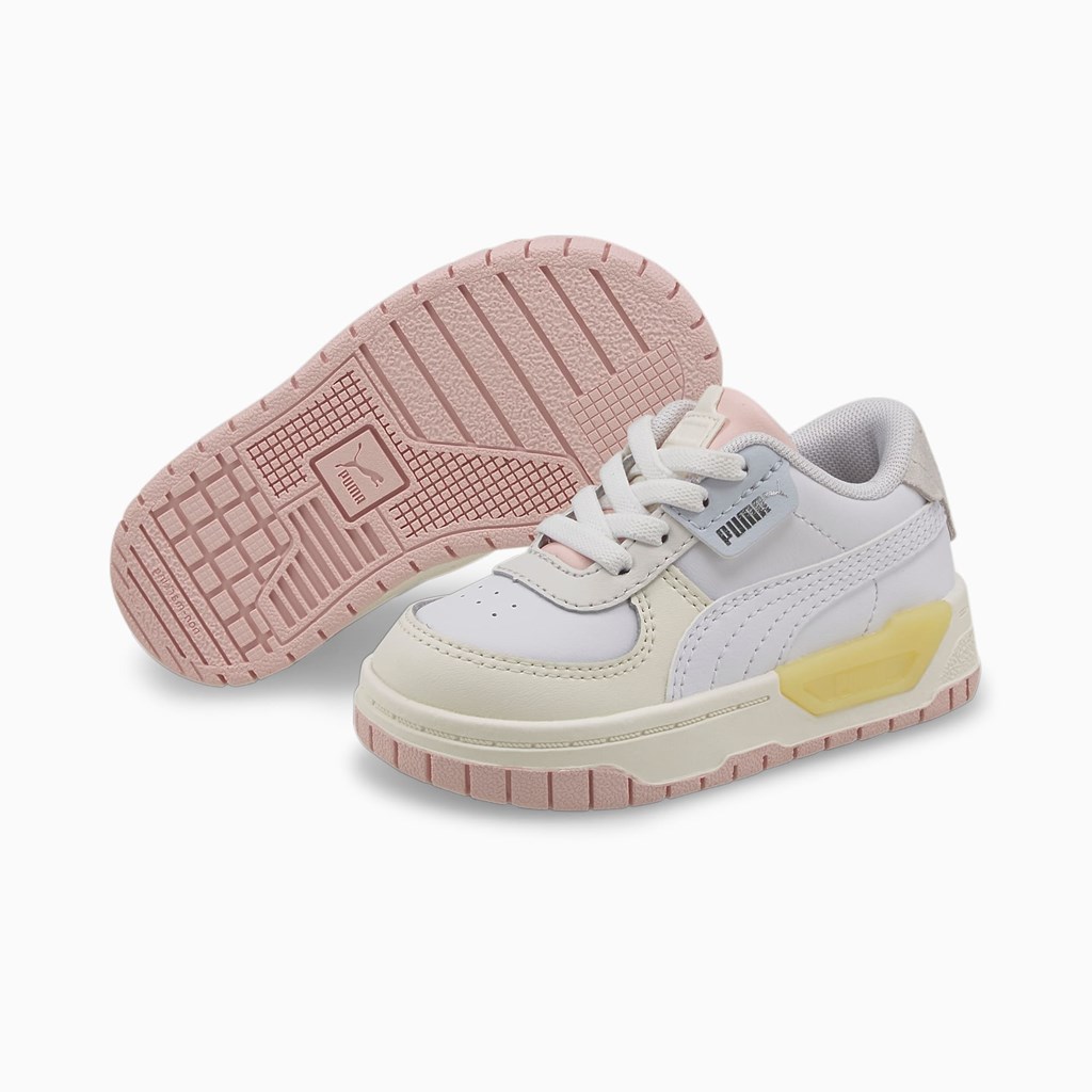 White / Marshmallow / Chalk Pink Puma Cali Dream Toddler Girls' Sneakers | 0425TPWOX