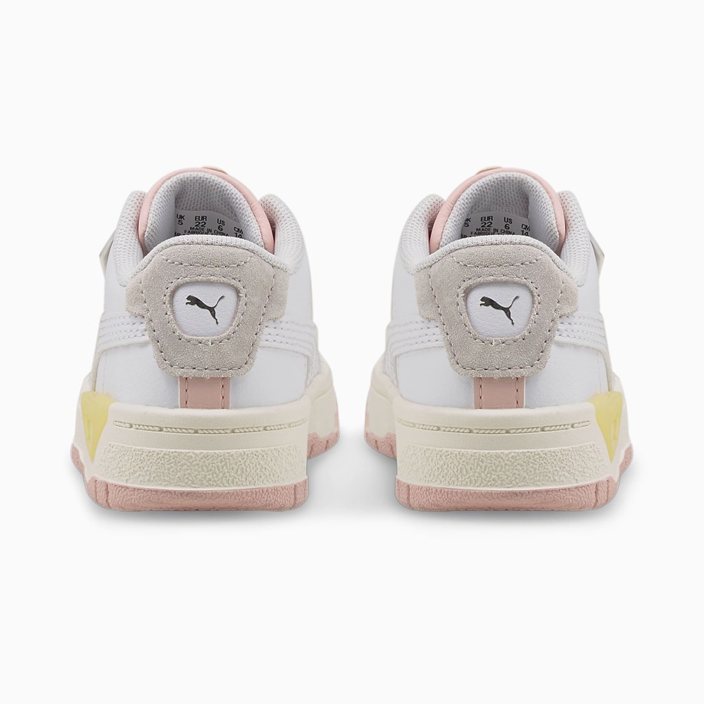 White / Marshmallow / Chalk Pink Puma Cali Dream Toddler Girls' Sneakers | 0425TPWOX