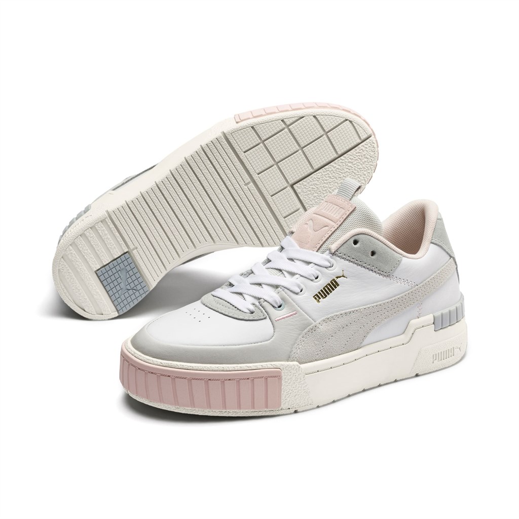 White / Marshmallow Puma Cali Sport Mix  Women's Sneakers | 7853RTLSZ