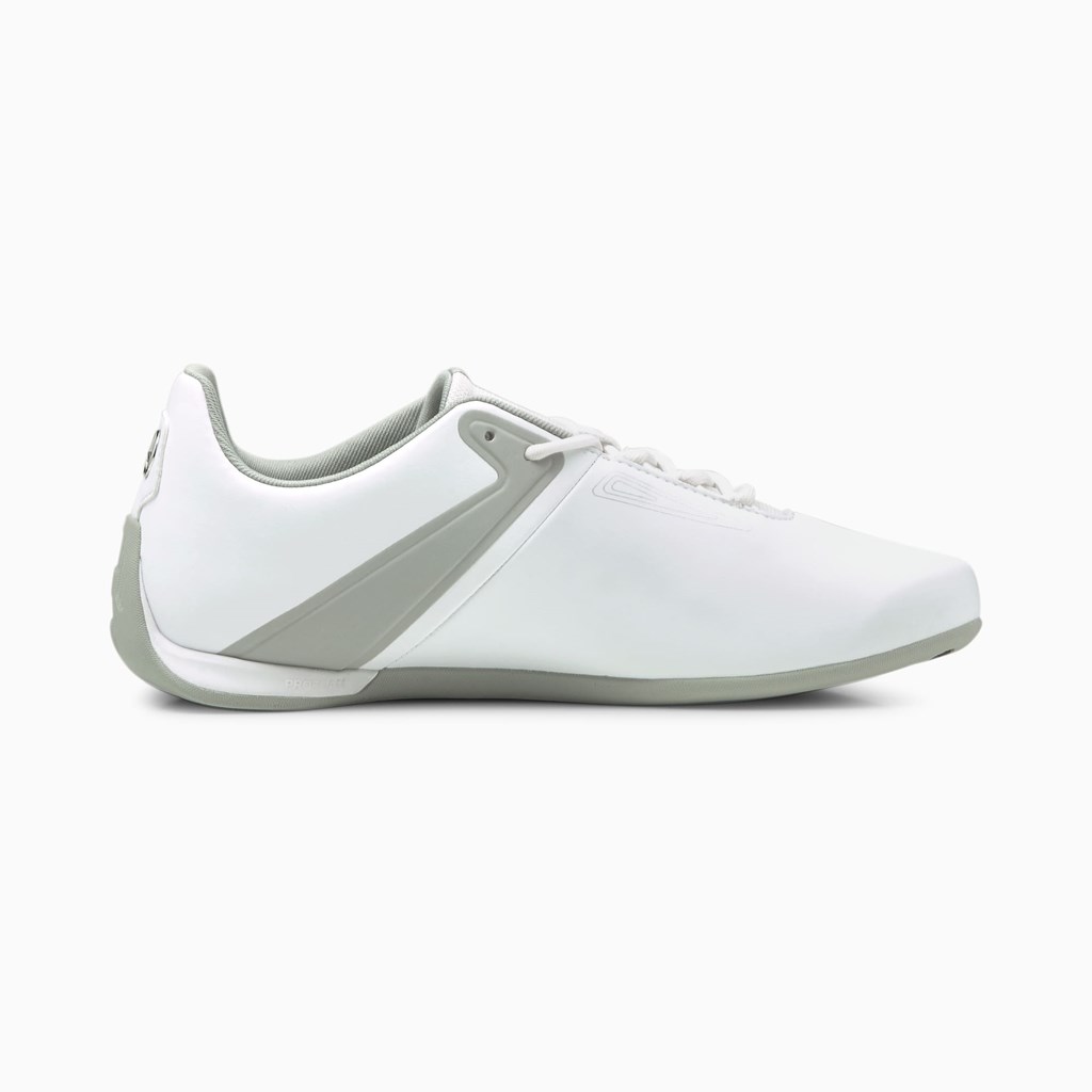 White / Mercedes Team Silver / Spectra Green Puma Mercedes F1 A3ROCAT Men's Motorsport Shoes | 8416CKUSD