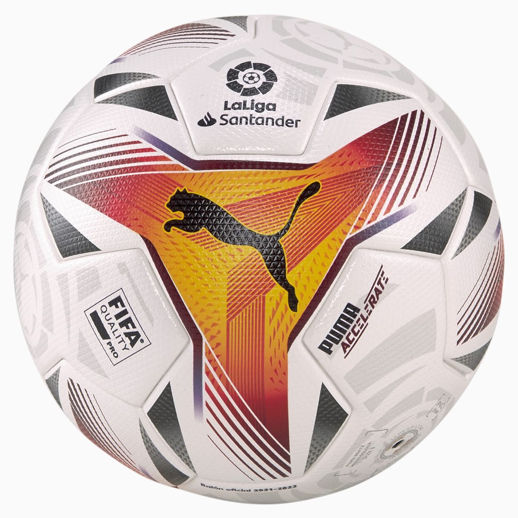 White / Multi Colour Puma La Liga 1 Accelerate FIFA Quality Pro Men\'s Ball | 3164OXTQI