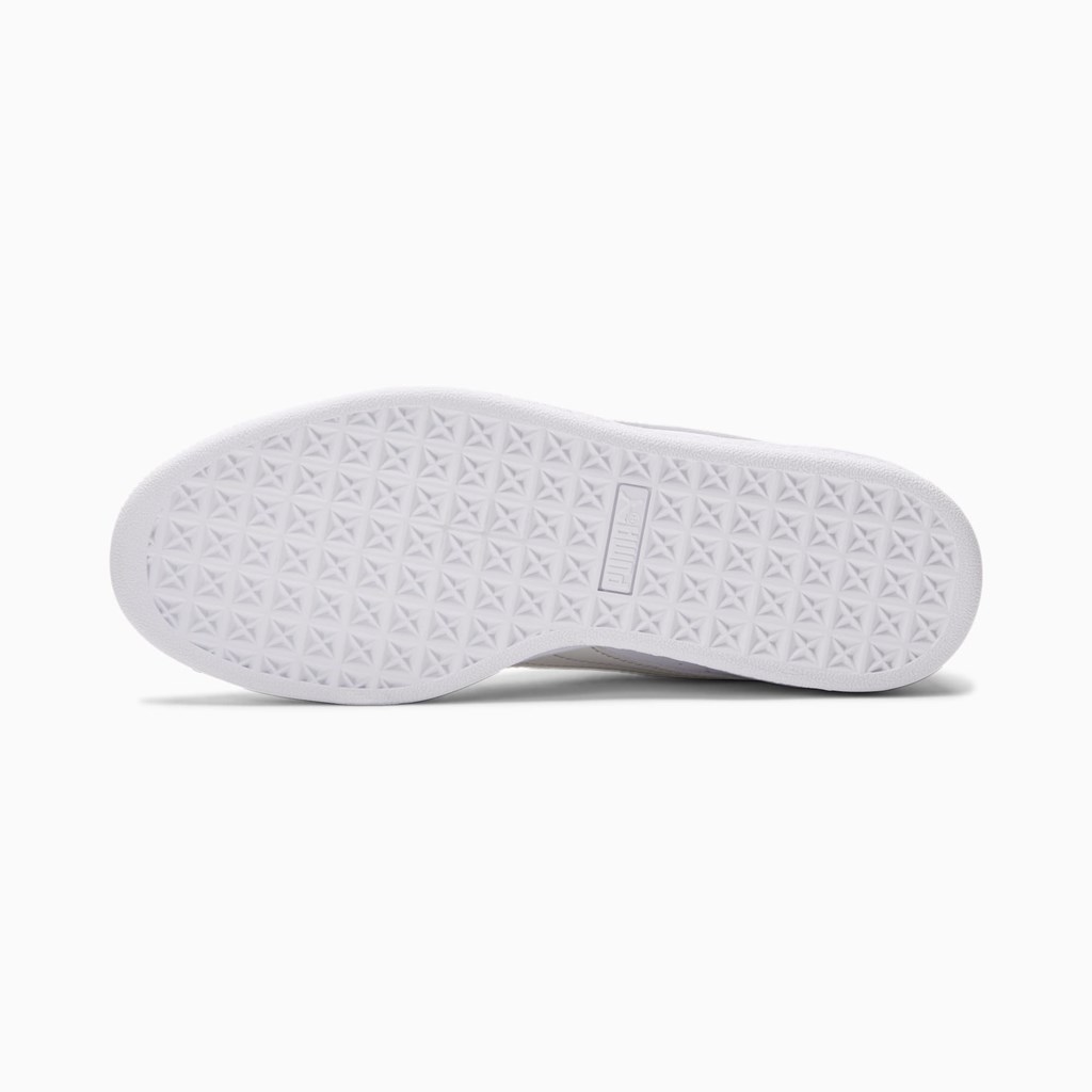 White / Nimbus Cloud Puma Basket Classic XXI Women's Sneakers | 1756LYKCA