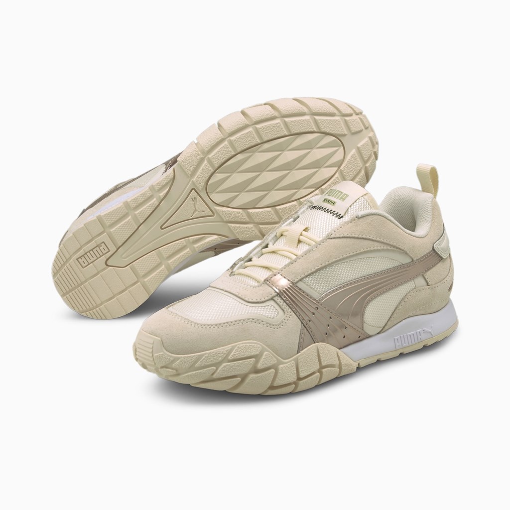 White / Nimbus Cloud Puma Kyron Neutrals  Women's Sneakers | 5908GTWQS