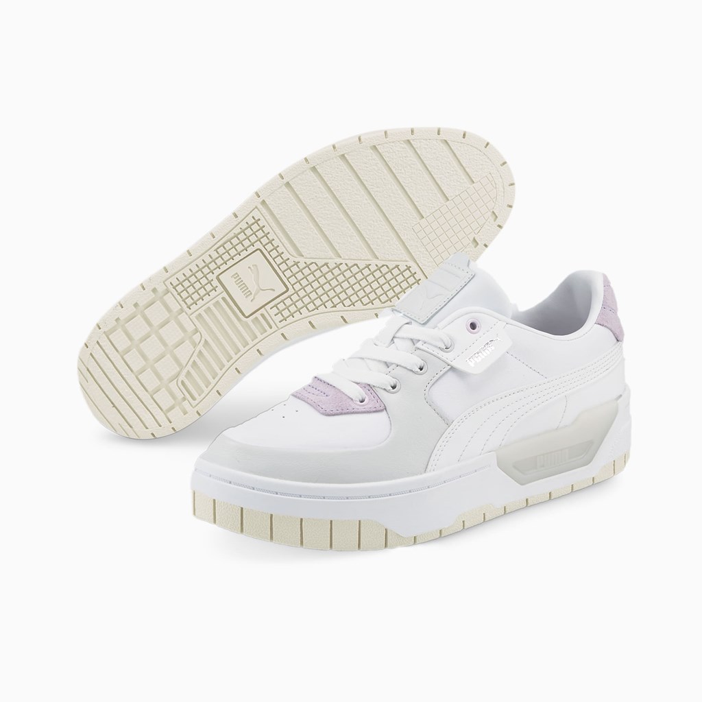 White / Nimbus Cloud / Whisper White Puma Cali Dream  Women's Sneakers | 8971MLCFP