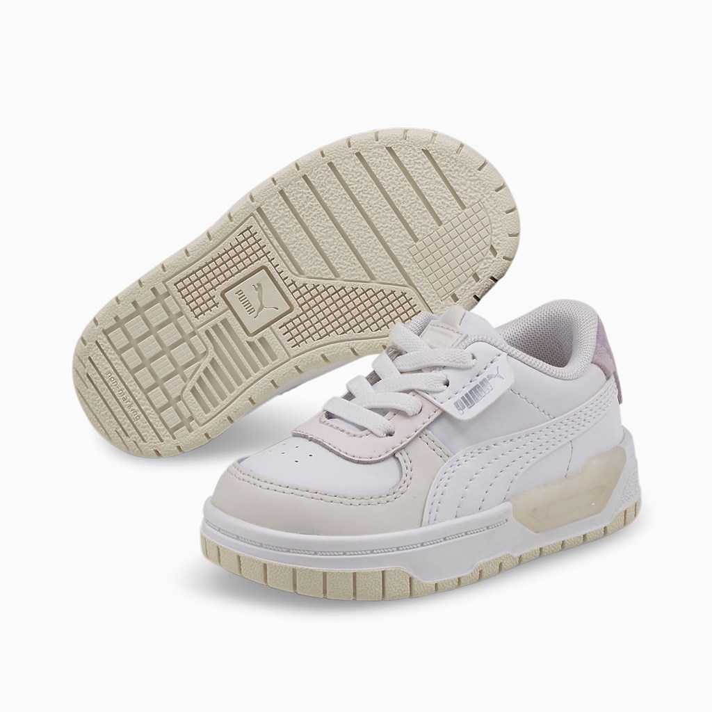 White / Nimbus Cloud / Whisper White Puma Cali Dream Toddler Girls' Sneakers | 9385IOENG