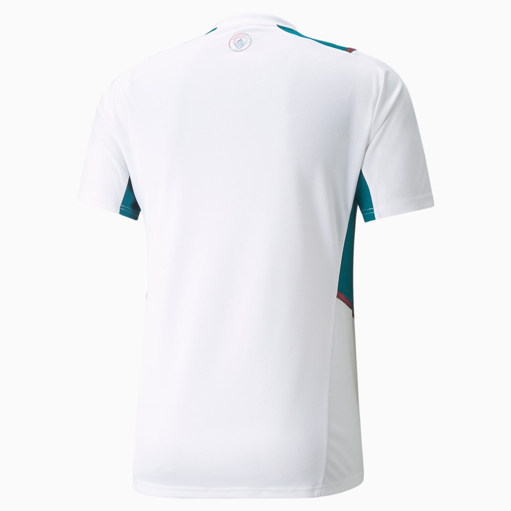 White / Ocean Depths Puma Manchester City Training Men's Jersey | 1653VBSAD