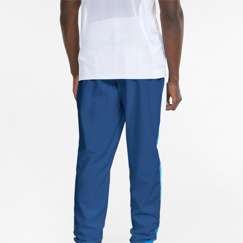 White / Ocean Dive Puma Clyde Basketball Men's Pants | 3825GJKFO