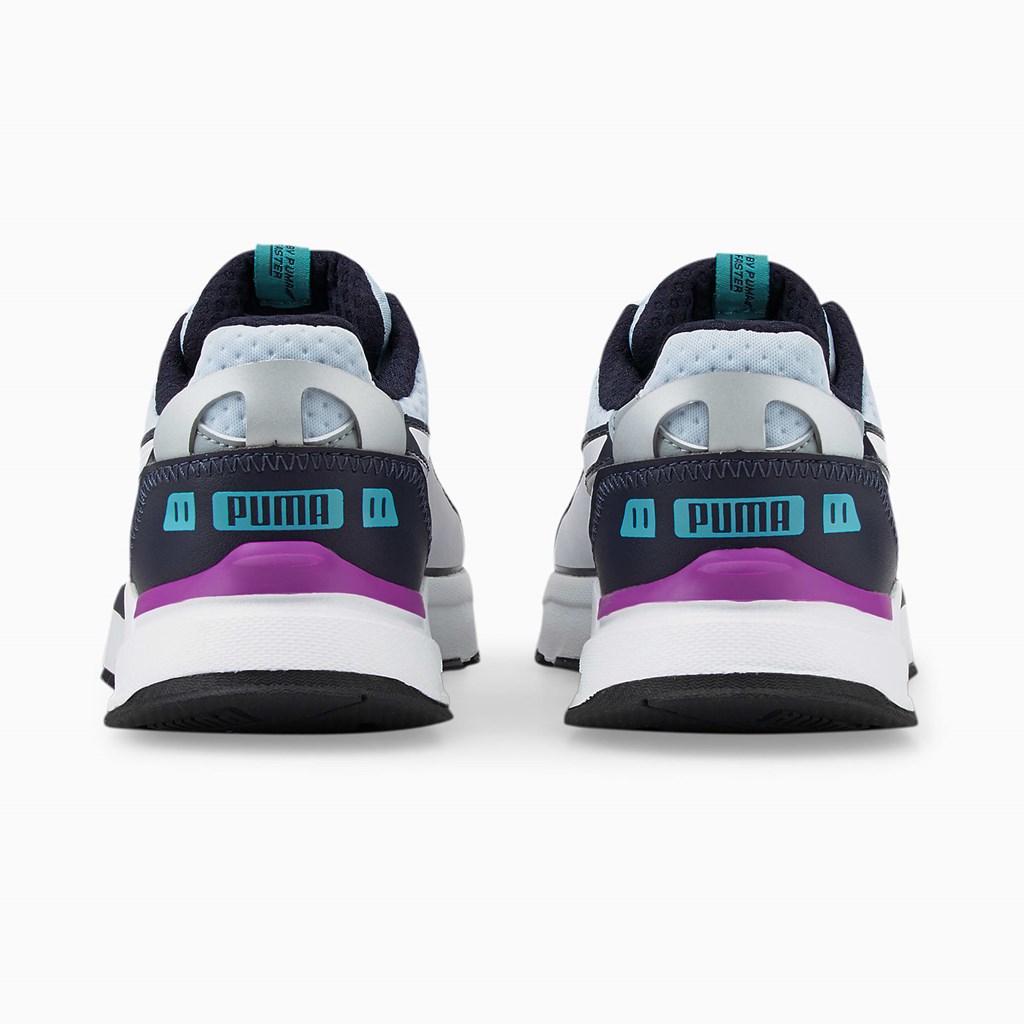 White / Parisian Night / Deep Orchid Puma Mirage Sport Tech Little Girls' Sneakers | 8906GQHKD