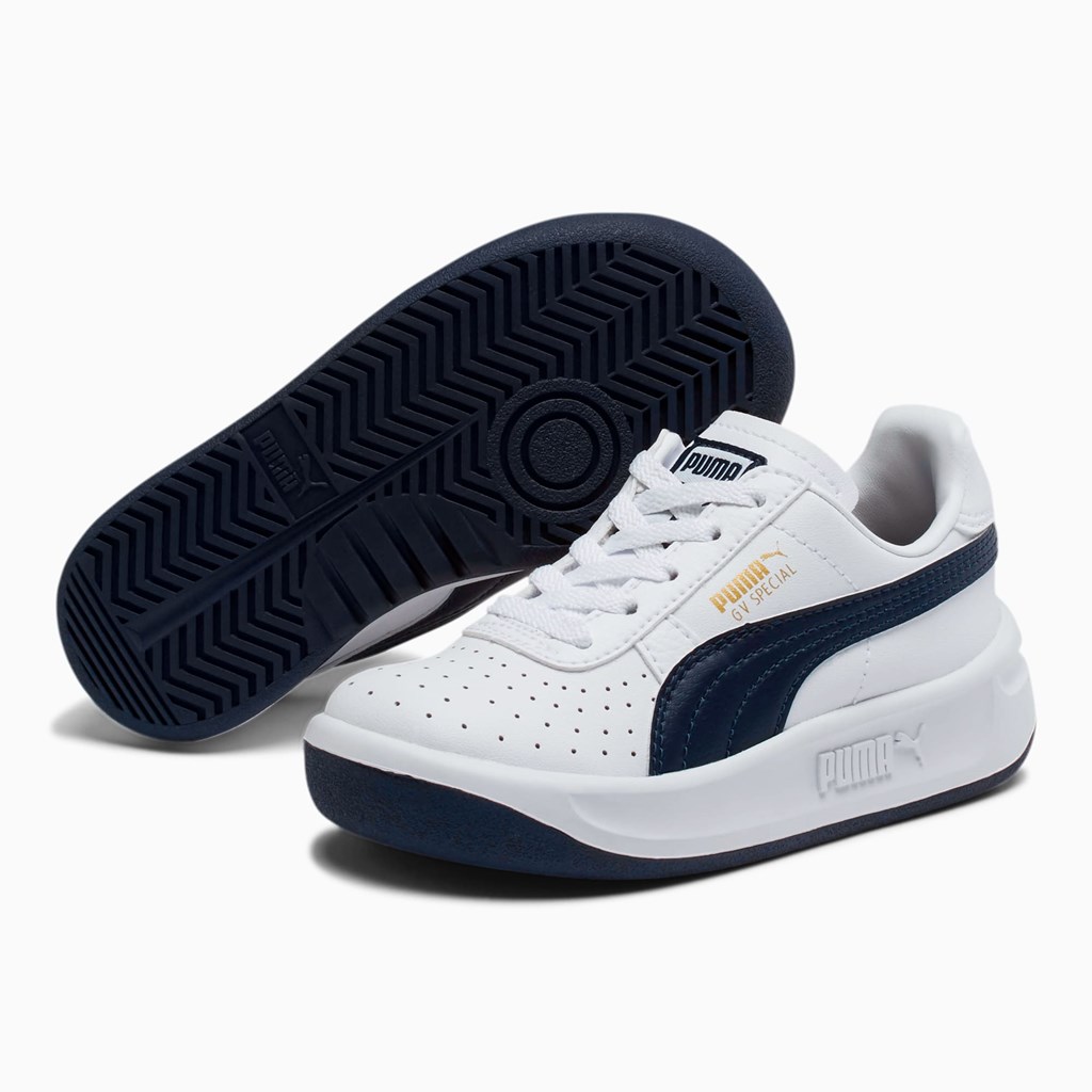 White / Peacoat Puma GV Special Little Boys' Sneakers | 6532XKYLC